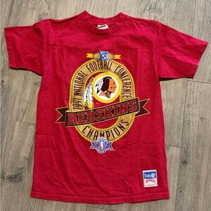 VTG 1991 NFC Washington Redskins Superbowl Champions T-Shirt USA Made Cotton L